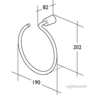 Ideal Standard Bathroom Accessories -  Ideal Standard Cone N1028 Towel Ring Cp