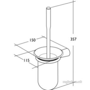 Ideal Standard Bathroom Accessories -  Ideal Standard Cone N1030 Toilet Brush And Holder Cp