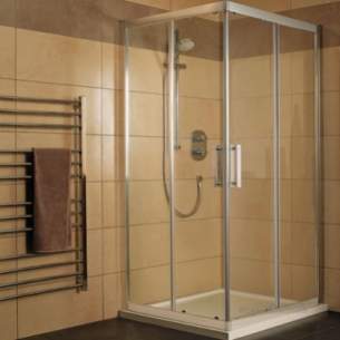 Trevi Shower Enclosures -  Ideal Standard Synergy L6270 Cnr Entry Left Hand 800mm Sil Clr L6270eo