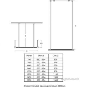 Trevi Shower Enclosures -  Ideal Standard Synergy L6229 Straight Bracket Pack Sil