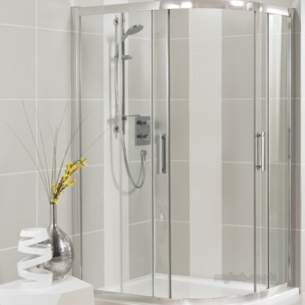 Trevi Shower Enclosures -  Ideal Standard Synergy L6291 Quad Panel 1000mm Sil Clr L6291eo