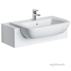 Ideal Standard Art and Design -  Ideal Standard Ventuno T0437 65cm Semi-countertop Basin One Tap Hole White