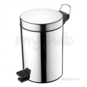 Ideal Standard Bathroom Accessories -  Iom Pedal Waste Bin 3l Stainless Steel