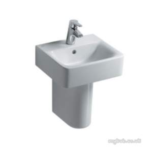 Ideal Standard Concept -  Ideal Standard Cube E803201 400mm Two Tap Holes H/r Basin White