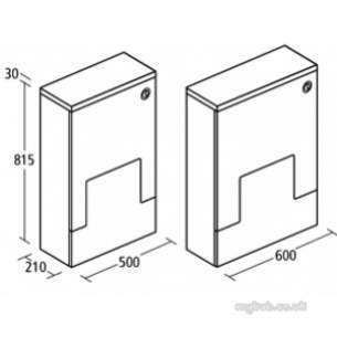 Ideal Standard Concept Furniture -  Ideal Standard Concept E6455uj Base 600 Wc Unit Wnut/wh