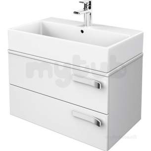 Jasper Morrison Strada Furniture -  Ideal Standard Strada 700 Basin Unit 2 Draw And Wtop Gls Gr K2455wh