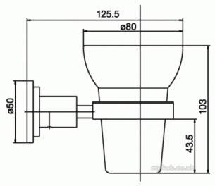 Ideal Standard Jado Accessories -  Ideal Standard Haven L4033 Tumbler And Holder Cp