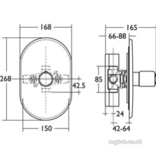 Ideal Standard Brassware -  Ideal Standard Melange A4291 Faceplate Cp