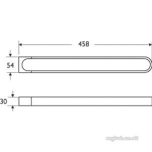 Ideal Standard Art and design Accessories -  Ideal Standard Moments N1144 Double Towel Rail Cp N1144aa