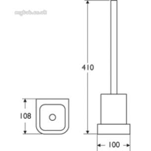 Ideal Standard Art and design Accessories -  Ideal Standard Moments N1150 Toilet Brush And Holder Cp