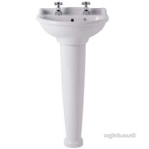 Ideal Standard Classic -  Ideal Standard Revue E2120 450mm Two Tap Holes C/room Basin Wh