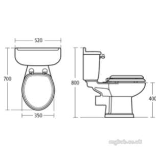 Ideal Standard Classic -  Ideal Standard Revue E4801 405mm Cistern Lever Cp