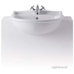 Ideal Standard Classic -  Ideal Standard Revue 560mm Two Tap Holes Semi-countertop Basin White