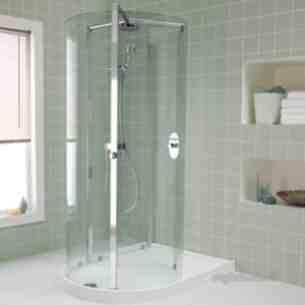 Ideal Standard Acrylic Shower Trays -  Ideal Standard Serenis 360 L8383 Peninsular Wetroom Pack