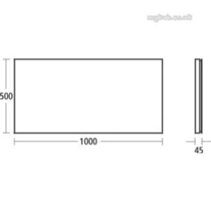 Ideal Standard Art and design Accessories -  Ideal Standard Simplyu N1298 100 X 50cm Mirror N1298mz