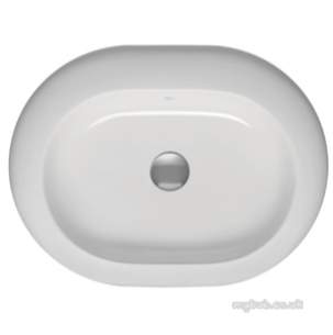 Ideal Standard Vanity Basins -  Ideal Standard Simplyu T0142 Nat 60cm Ov V Basin No Tap Holes Wh T014201