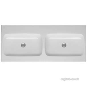 Ideal Standard Vanity Basins -  Ideal Standard Simplyu T0133 Dyn 1200mm Basin No Tap Holes White T013301