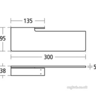 Ideal Standard Art and design Accessories -  Ideal Standard Simplyu N1306 Glass Shelf-right Hand