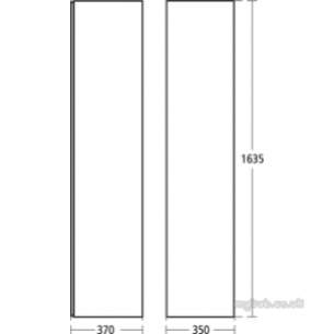 Ideal Standard Art and design Furniture -  Ideal Standard Simplyu T7222 35x163cm Right Hand Tall Br Gloss T7222dj