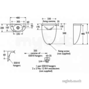 Ideal Standard Space -  Ideal Standard Space E617901 Micro Basin Shroud