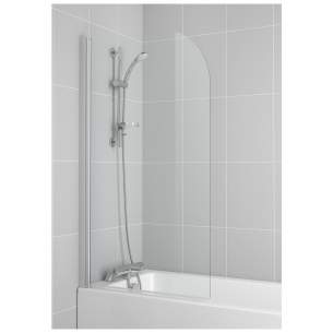 Trevi Shower Enclosures -  Connect T9924 Radius 80 Bath Screen Sil/clr T9924eo