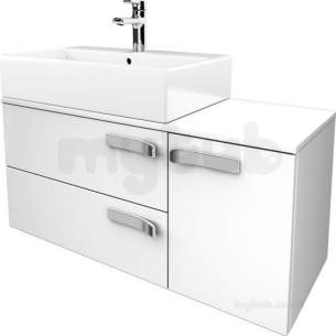 Jasper Morrison Strada Furniture -  Ideal Standard Strada 1050 Combi 2dwr And Right Hand Dr And Wt Gls Gr K2458wh