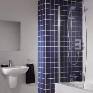 Trevi Shower Enclosures -  Ideal Standard Synergy L6211 Screen 895mm Sil Bow Clear L6211aa