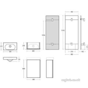 Ideal Standard Art and design Furniture -  Ideal Standard Tonic Gst K2189 Whng Ctr Basin Cabinet Bch K2189fn