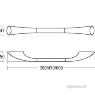 Ideal Standard Art and design Accessories -  Ideal Standard Tonic A4911 60omm Towel Rail Cp