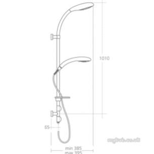 Ideal Standard Showers -  Ideal Standard Moonshadow L7064 Shower Kit Dual 3f Cp L7064aa