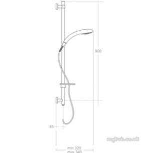 Ideal Standard Showers -  Ideal Standard Moonshadow L7062 Shower Kit Bc Sf Cp L7062aa