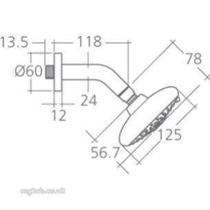 Ideal Standard Showers -  Ideal Standard Moonshadow L7106 F/ohd Curve Lp And Hp Sf Cp L7106aa