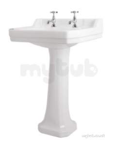 Waverly -  Ideal Standard Waverly Edwardian Basin 610 Two Tap Holes White