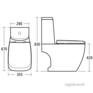 Ideal Standard Art and Design -  Ideal Standard Ventuno T3210 Std Cc Ho Wc Pan White