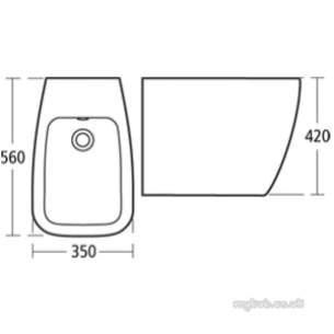 Ideal Standard Art and Design -  Ideal Standard Ventuno T5150 Free Stand Bidet One Tap Hole White