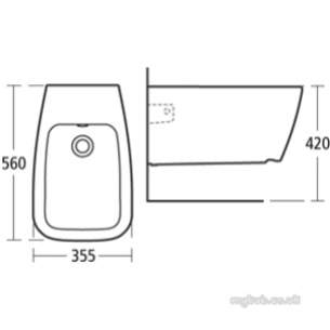 Ideal Standard Art and Design -  Ideal Standard Ventuno T5151 Wall Hung Bidet One Tap Hole White