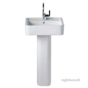 Ideal Standard Luxury -  Ideal Standard White E122801 50cm Cube Pedestal Basin