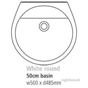 Ideal Standard Luxury -  Ideal Standard White E011901 40cm Round Hand Basin