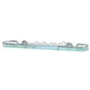 Triton Metlex Bathroom Accessories -  Eden Aed003cp Gl/shelf C/w Gallery Rail