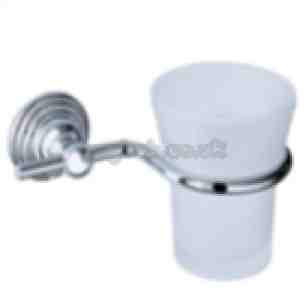 Triton Metlex Bathroom Accessories -  Eden Aed005cp Glass Tumbler And Holder Cp