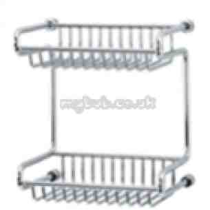 Triton Metlex Bathroom Accessories -  Mercury 9016s 200mm 2-tier Wire Rack Cp