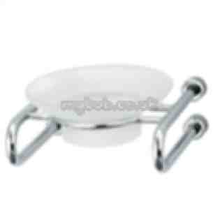 Triton Metlex Bathroom Accessories -  Mercury 9004s Glass Soap Dish And Hldr Cp