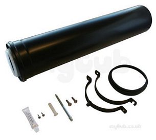 Worcester Oil Boilers -  7716190098 Black Oilfit Extension Flue Extension 600mm 80/125mm