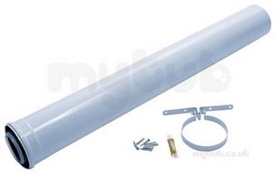 Worcester Oil Boilers -  7716190033 White Oilfit 80 /125 Flue Extension 1 M