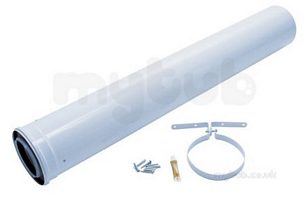 Worcester Oil Boilers -  7716190045 White Oilfit 100 /150 Flue Extension 1 M