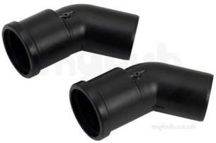 Worcester Domestic Gas Boilers -  7716191089 Black Plume Elbow 45 Deg 2 Pack
