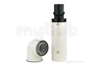 Worcester Domestic Gas Boilers -  7719003702 Black/white Greenstar He Telescopic Flue Kit 125mm