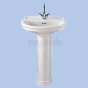 Twyford Integrity Sanitaryware -  Integrity 600 Basin 2 Tap Iy4242wh