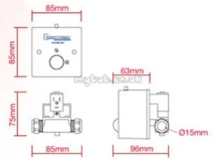 Cistermiser Flush Control Valve -  Irc Flush Control Valve And Ceiling Mntg Kit