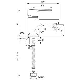Ideal Standard Calista Brassware -  Calista Basin Mixer R-mtd Chrome Mini Uk Bc340aa